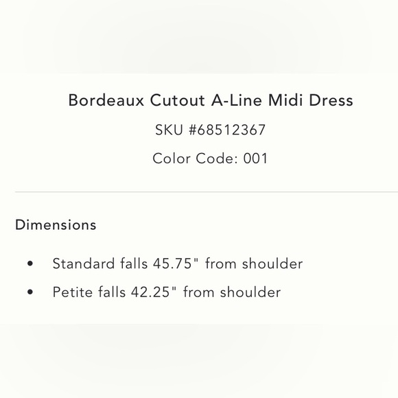 Bordeaux Cutout A-Line Midi Dress in Black - Picture 6 of 6